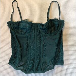 Green urban outfitters corset top